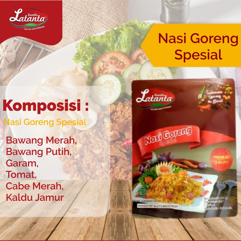 

BUMBU NASI GORENG SPESIAL LATANTA NON MSG (isi 3 sachet)