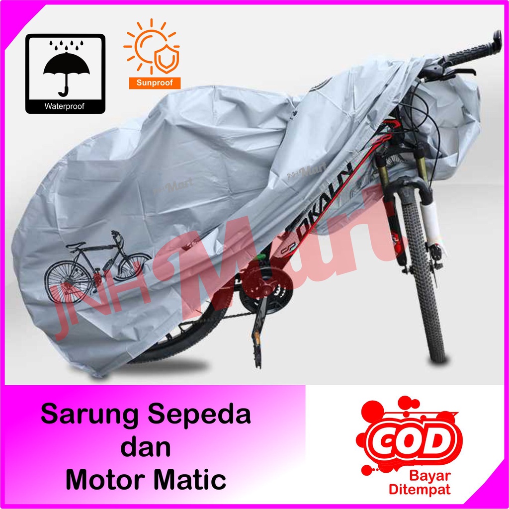 Cover Sarung Pelindung Sepeda Dan Motor Matic UV2000