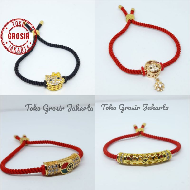 Gelang Tali Serut Liontin Charm Xuping Gelang Tali Liontin