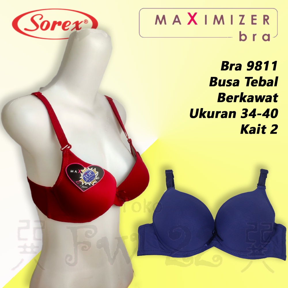 Push Up Bra Busa Tebal Sorex 9811 dengan Motif Polos dan Berbahan Katun Lembut dan Nyaman