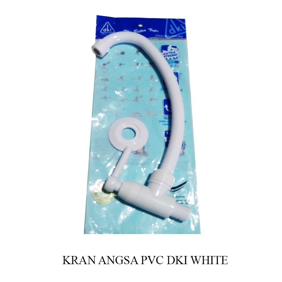 Kran Air Angsa Pvc Tembok MALAYSIA IMPOR - Wastafel DHI / IPEX Mly Bagus. ( Jangan lupa Pesan Plasti