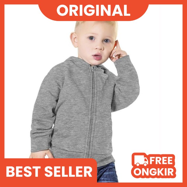 Jaket Anak Laki Laki Umur 1Tahun Sampai Umur 8Tahun Bahan Fleece Warna Basic Polos Tebal