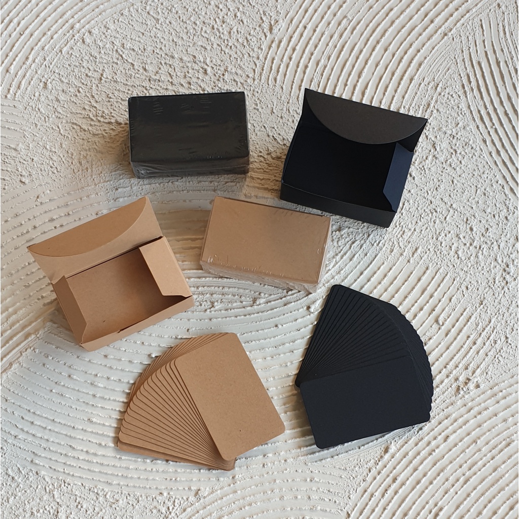 Blank Kraft Paper Card Set - Kartu Ucapan Kraft Isi 100 lembar