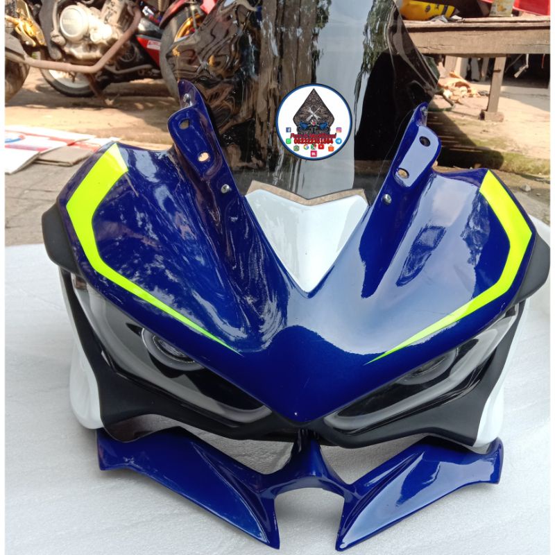Kepala R15 V1 V2 Model R25 Projie Headlamp + Lampu Projie + Winglet Model R25 PNP Yamaha R15 Old V1 