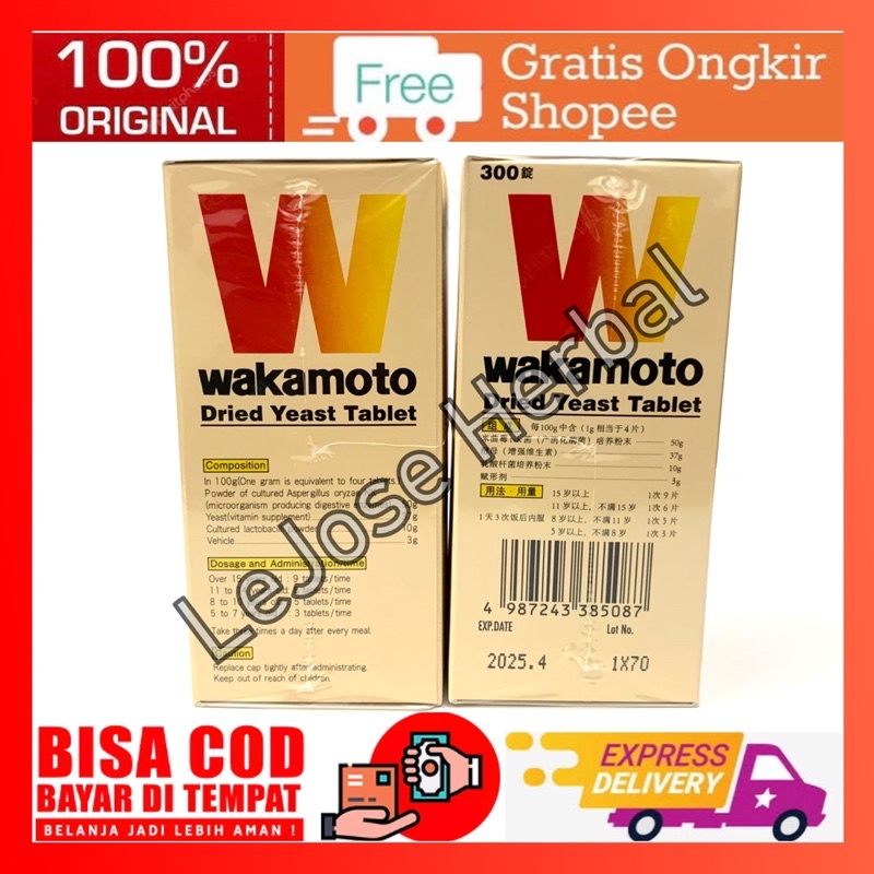 WAKAMOTO / WAKA MOTO DRIED YEAST TABLET - OBAT MAAG