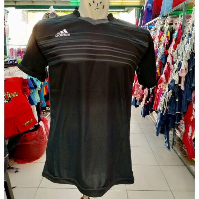 Jersey futsal hitam lengan pendek