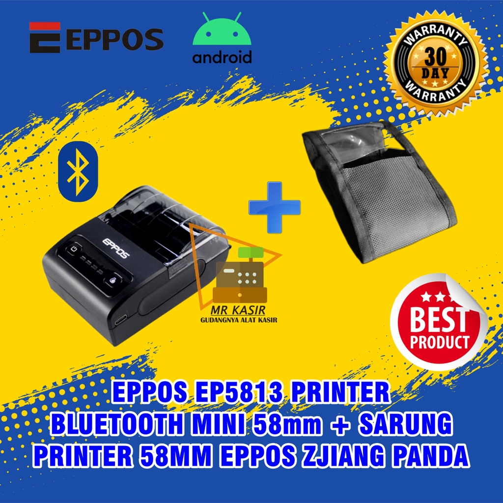 EPPOS EP5813 Printer Bluetooth Mini 58mm + SARUNG PRINTER 58MM EPPOS