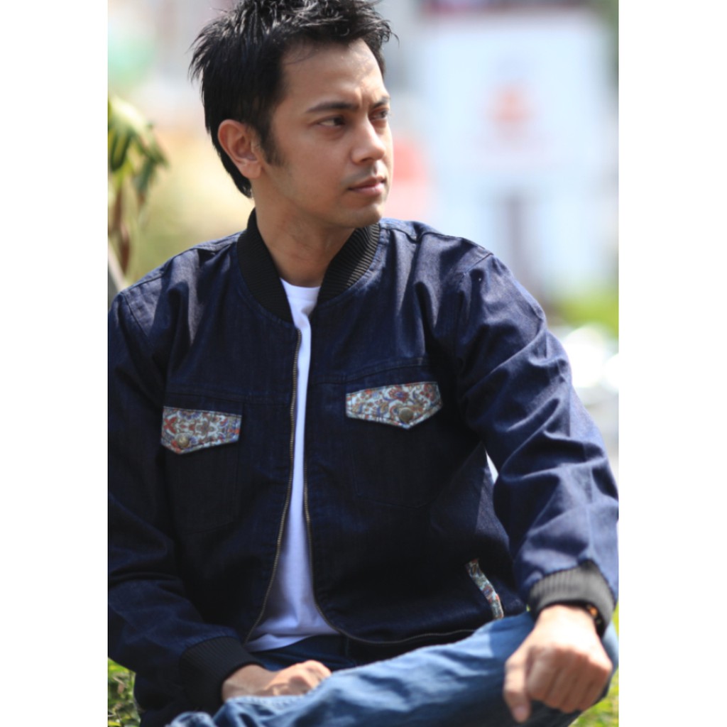 jaket jeans batik