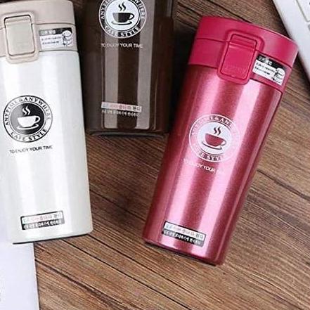 ✳ Termos Kopi Travel-Mug Mini Tahan Air Panas & Dingin Termos Stainless - Hitam ☟