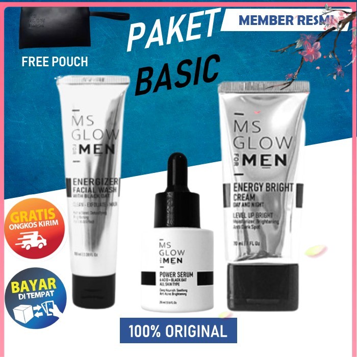 MS Glow Men Paket Basic / Ms Glow Men Paket 3 in 1 / Ms Glow Men Paket Komplit