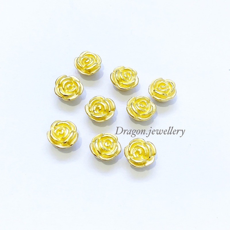 charm hongkong emas 24K mawar