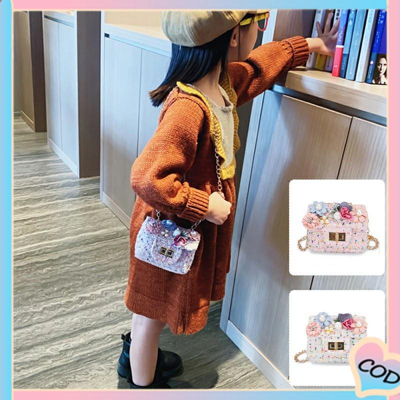 COD❤️ Tas Messenger Satu Bahu Anak Kartun Bunga Lucu Tas Selempang Cocok untuk Semua-A.one