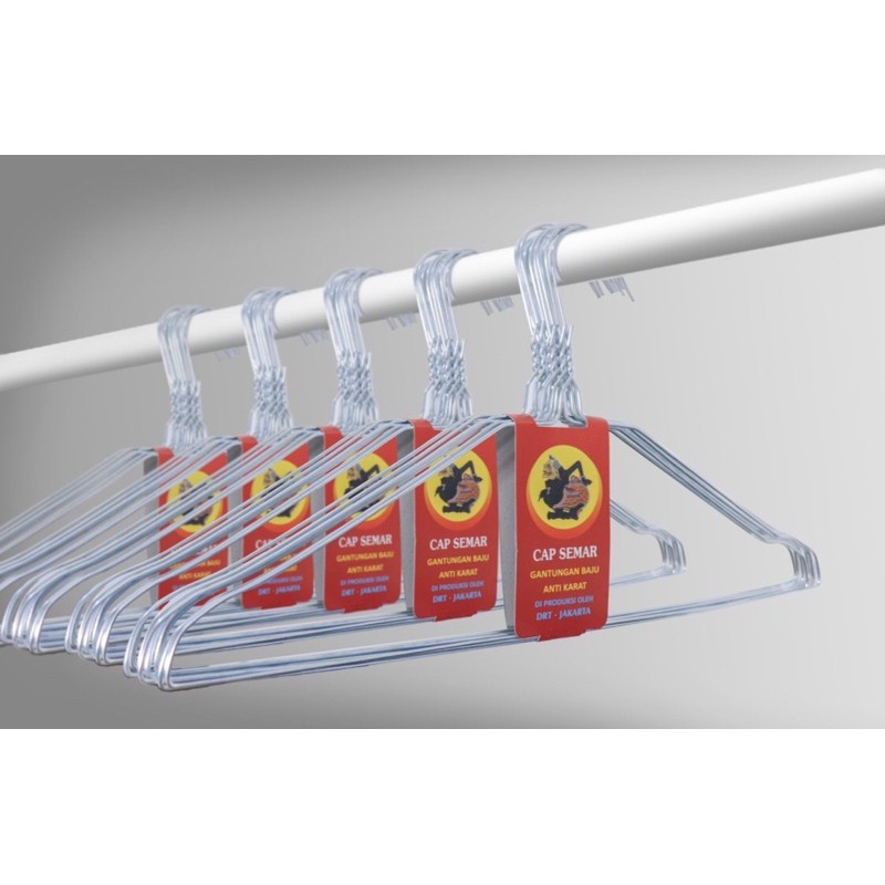 Cap Semar Hanger / Gantungan Baju Kawat Besi Stainless Anti Karat