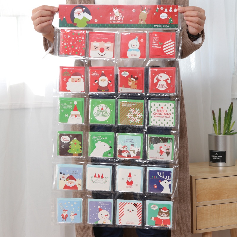 144pcs / set Kartu Ucapan Natal Kecil Dengan Amplop