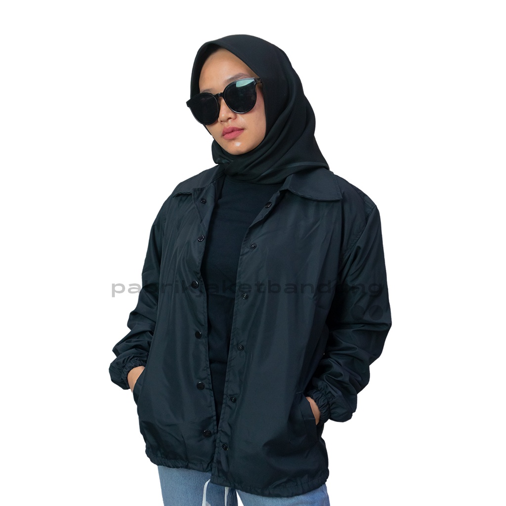 JACKET Coach BASIC HITAM II Jaket Coach Polos II jaket  Windbreakers model TRENDY