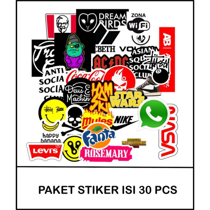 

Paket isi 30pcs Stiker Brand Terbaru Kerenn Graftac High Quality