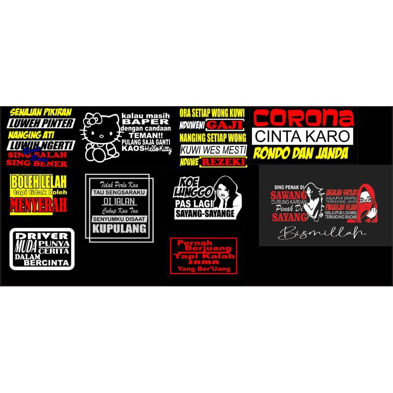 sticker kaca truk
