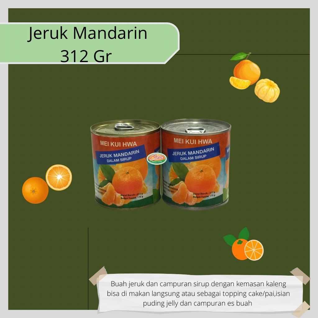 

Jeruk Mandarin oranges Kaleng 312g