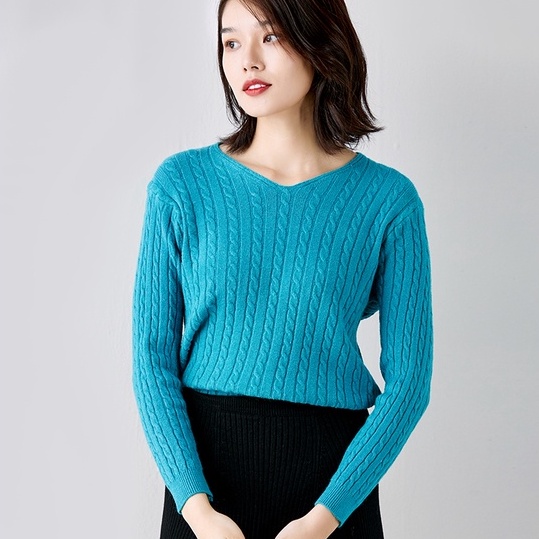 【Elegant】Korean Summer Knit Long Sleeve Sweater 7453