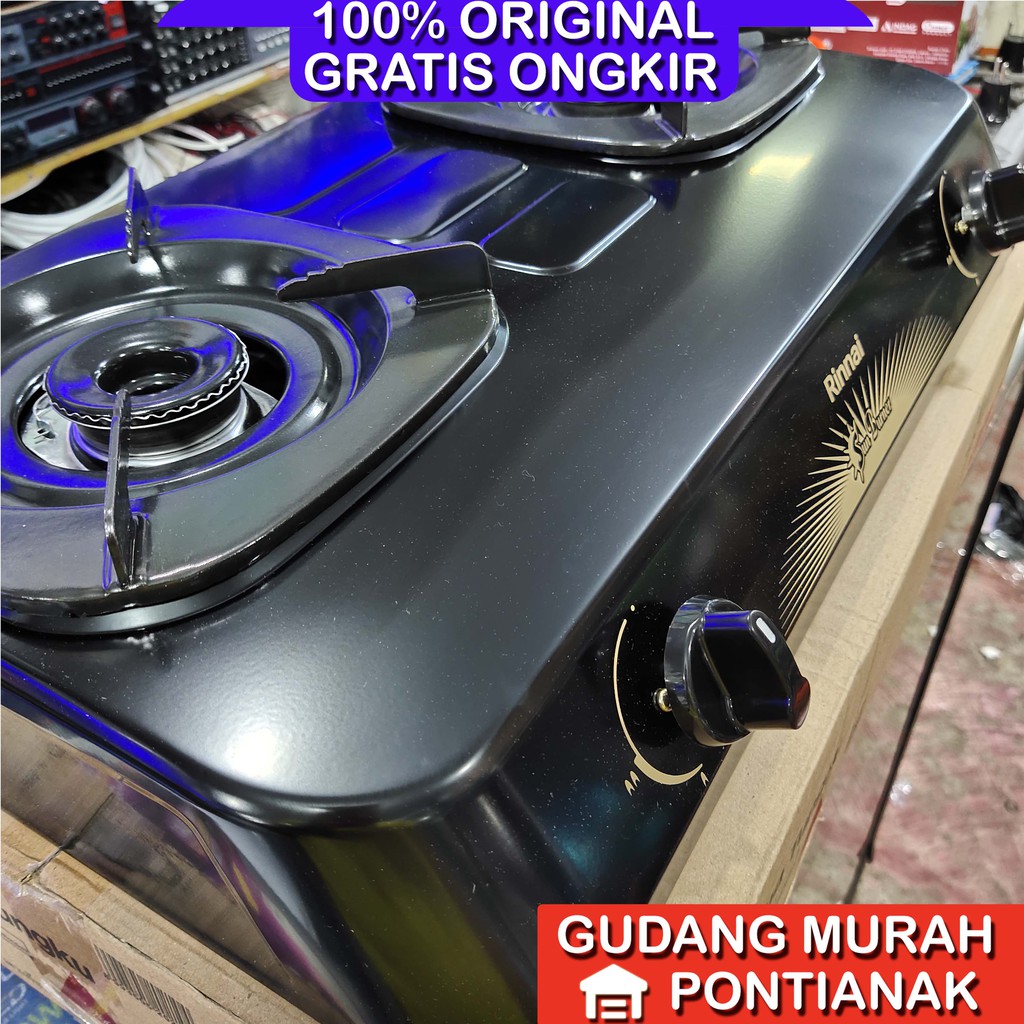 Kompor Gas Rinnai 2 Tungku RI 302S 302 S sun burner api hemat