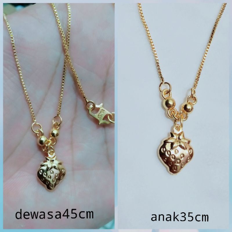 kalung koye strawberry dewasa&amp;anak xuping berlapis emas