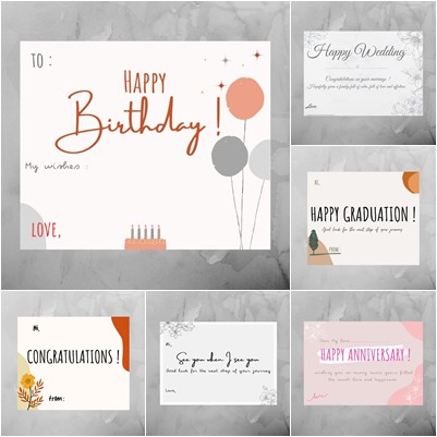 Kartu Ucapan Ulang Tahun Birthday Graduation Happy Wedding Resign Congratulation Anniversary Card