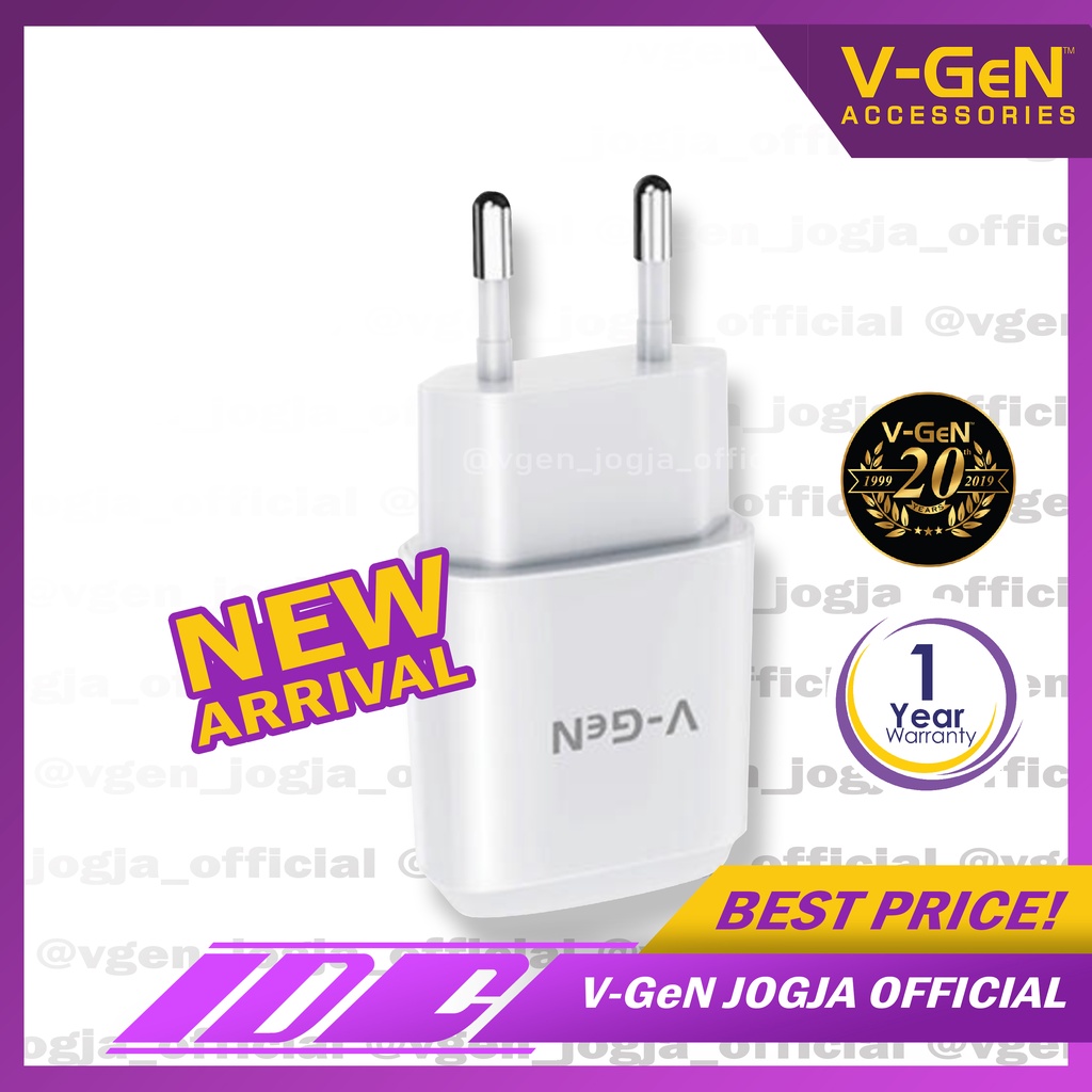 Travel Charger V-GeN VTC2-16 2.1A Dual Port Auto ID