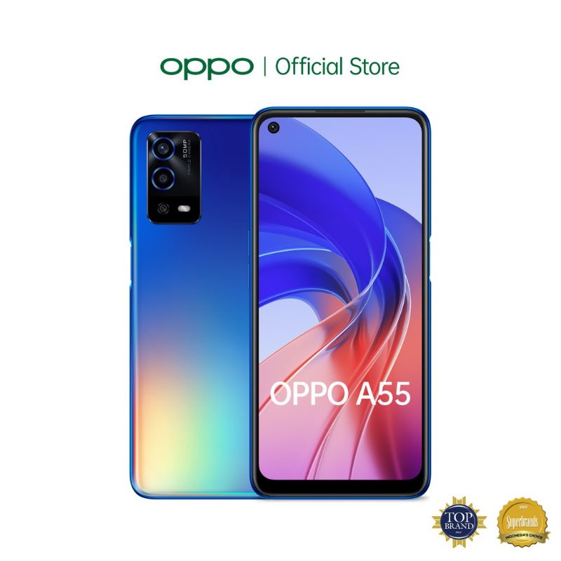 OPPO A54 6GB & A16 4GB   [GARANSI RESMI]-A55(4/64) Biru