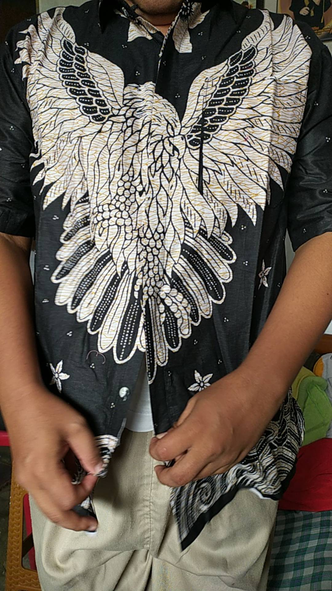 Bswart Batik Hrb026 Kenongo Hem Pendek Padi Pekalongan M L Xl Xxl Batik Pria Murah Modern Grosir