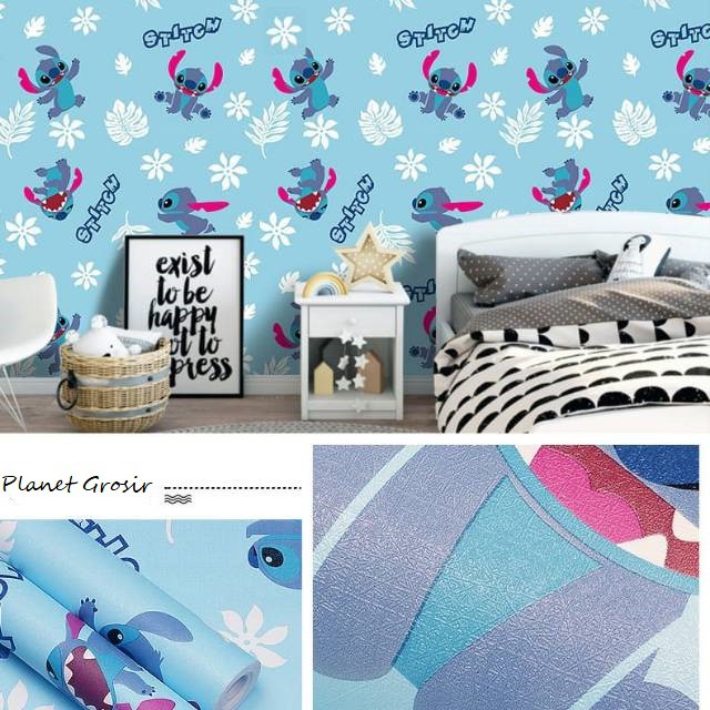 Wallpaper Dinding Motif Stitch