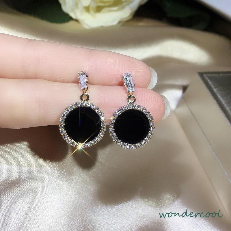 S925 Silver Needle Earrings Temperamen Fashion Kepribadian Anting Geometris Anting Wanita-Won