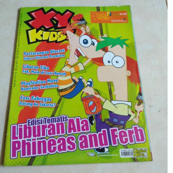 XY Kids - Majalah Anak Edisi Tematis Liburan ala Phineas and Ferb