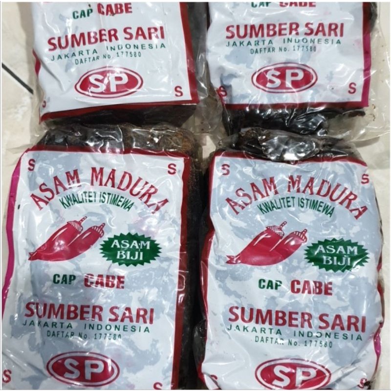 

Asam madura cap cabe/asam biji/asam jawa biji.