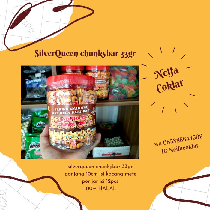 

SILVER QUEEN CHUNKY BAR 33GRAM COKLAT SILVERQUEEN