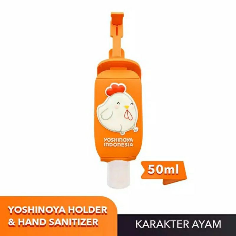 Hand Sanitizer Set Yoshinoya HS Nuvo 50ml plus Holder Karakter Ayam