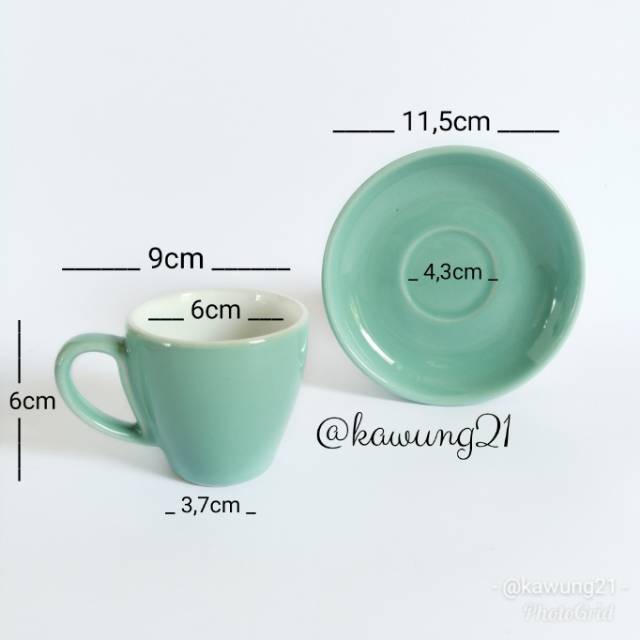 CS100 Cangkir Kopi Mini Warna Warni 100ml Espresso Cup