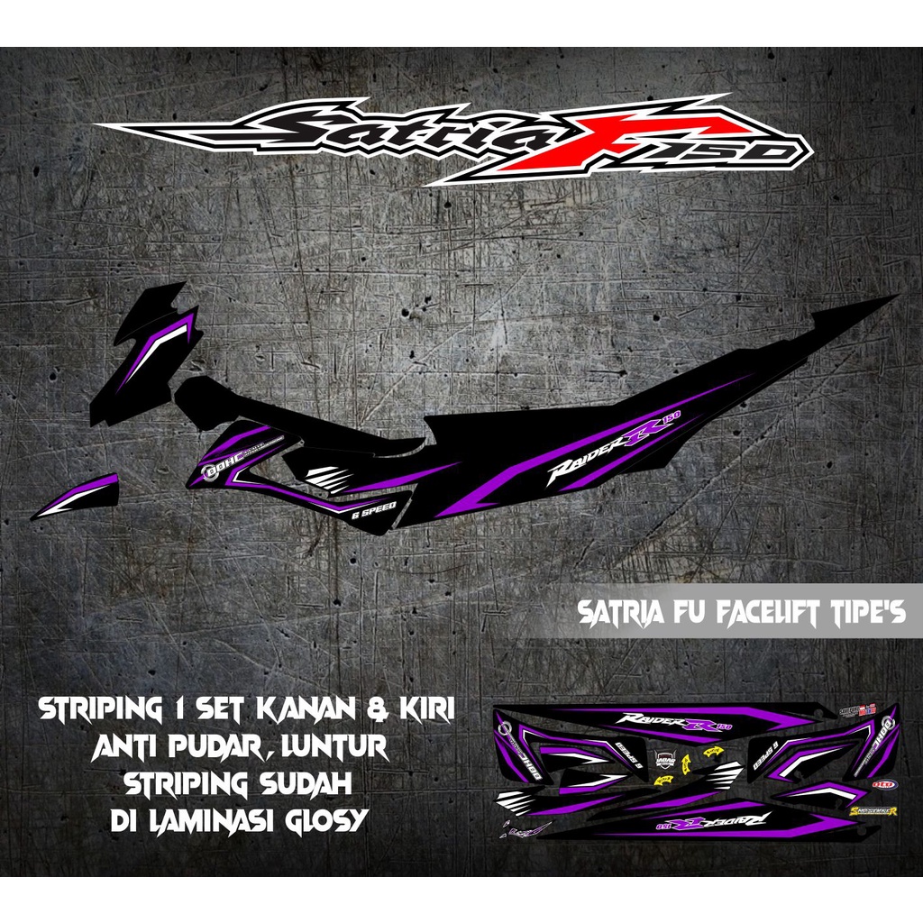 STRIPING STICKER VARIASI FU FACELIFT TIPE ES SIMPEL KEREN