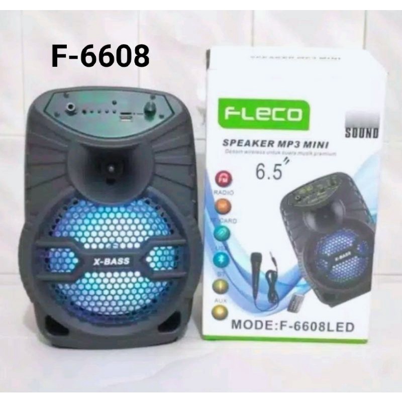 SPEAKER BLUETOOTH FLECO F-6608 UK 6,5" INC FREE MIC + REMOT