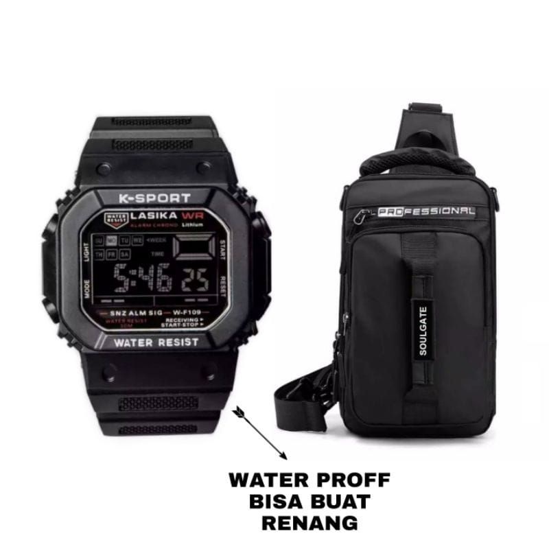 ( bonus tas) Jam tangan lasika digital bisa bawa berenang | beli tas dapat jam | jam tangan pria sport water proff bisa cod