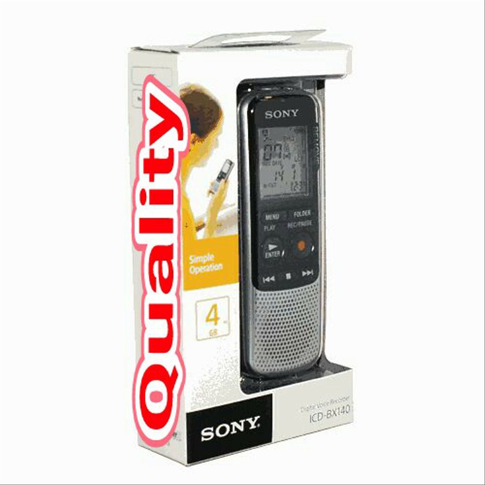 SONY ICD BX140 4GB MP3 DIGITAL VOICE IC RECORDER ORIGINAL  lop90