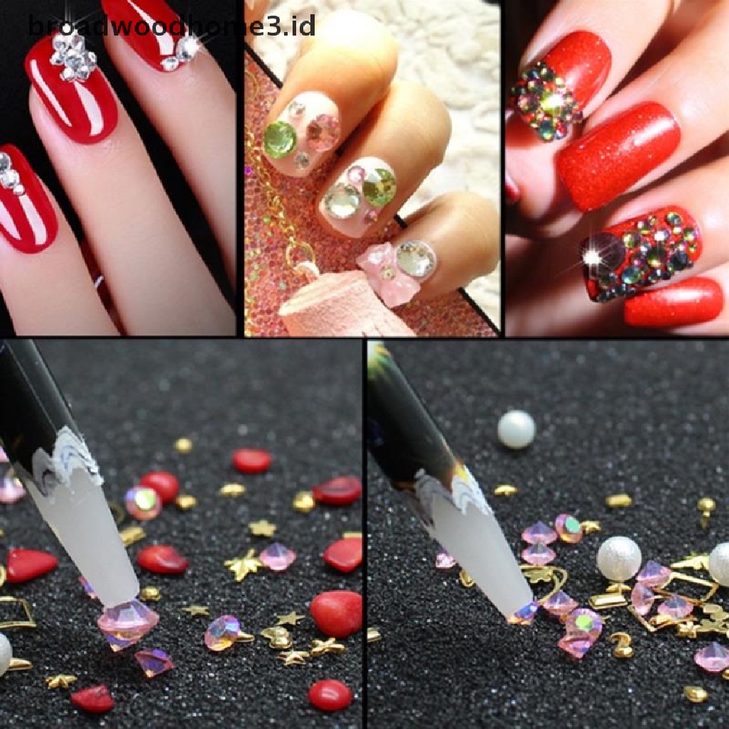 Alat Pena Krayon Picker Pengambil Berlian Imitasi Dotting Untuk Nail Art