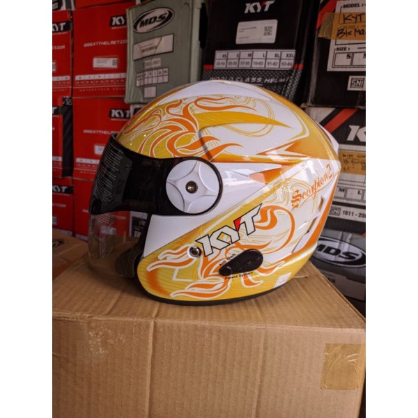 HELM KYT SCORPION Z MOTIP DOUBLE VISOR