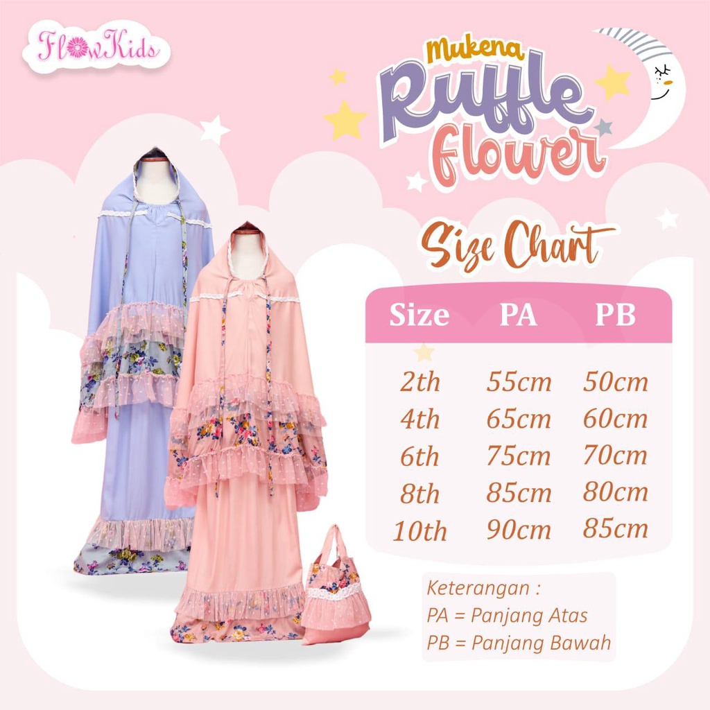 Mukena Ruffle Flower by FlowKids Premium