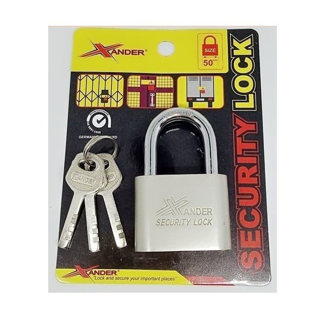 Gembok 50mm Pendek - Xander Security Lock 3 Key