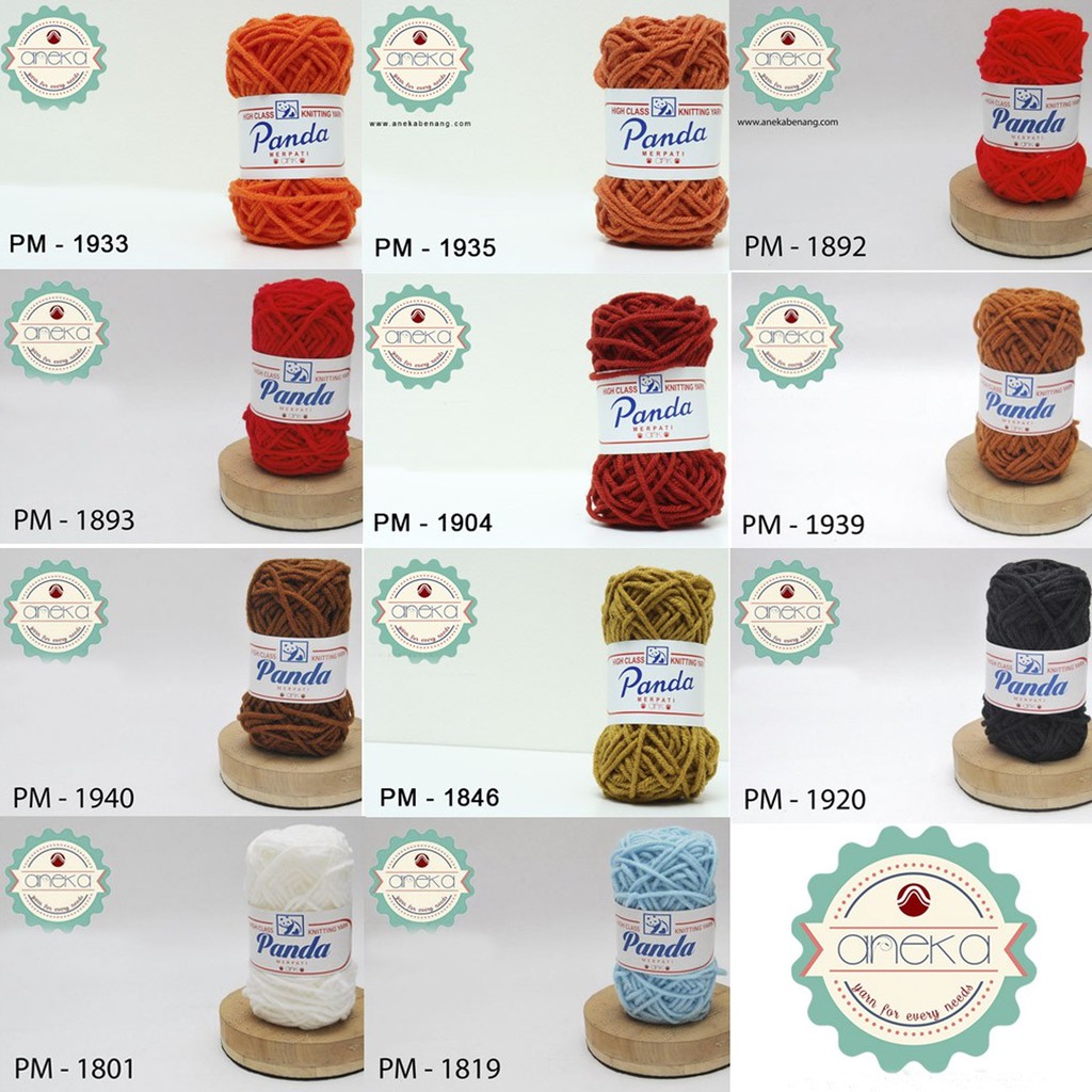 KATALOG - Benang Rajut Panda Merpati / Acrylic  Knitting Yarn