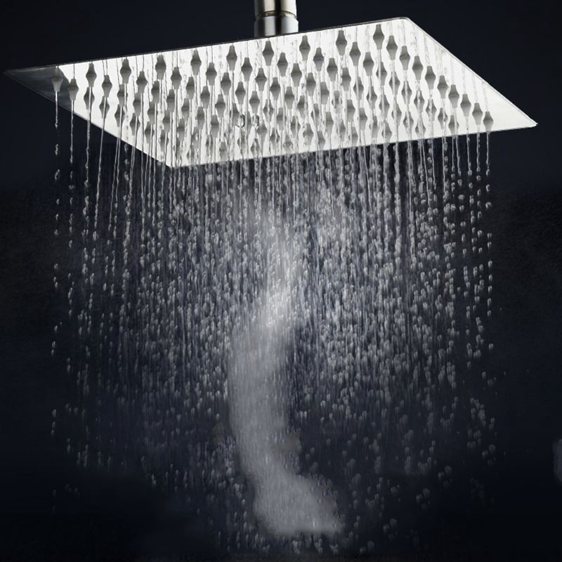 Yu Ultra Thin Square 10 Inch Stainless Steel Shower Large Top Nozzle Rain Shower Bath Shower Head Spray Shopee Indonesia