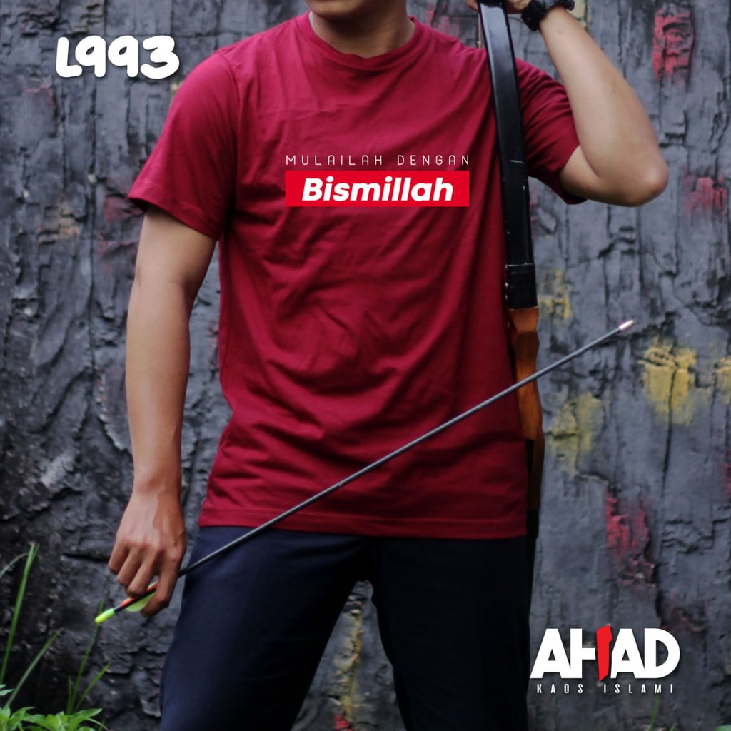 Kaos Islami Ahad-Mulailah dengan bismillah - L990