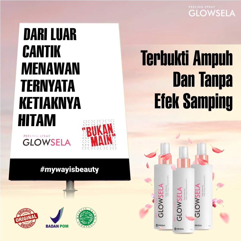 PEMUTIH Lipatan kulit, Ketiak, SELANGKANGAN - GLOWSELA Peeling SPRAY