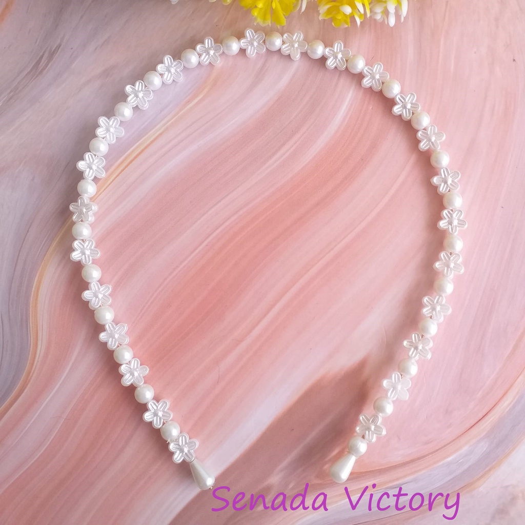 Senada Victory Bando Bunga Mutiara Putih SVB0030