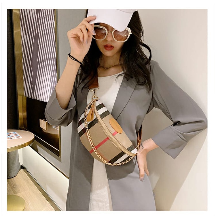 TAS SELEMPANG WANITA WAISTBAG KULIT COKLAT AUSTIN TA147B7 DADA BAHU PINGGANG SHOULDER SLING BAG ABG 